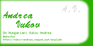 andrea vukov business card